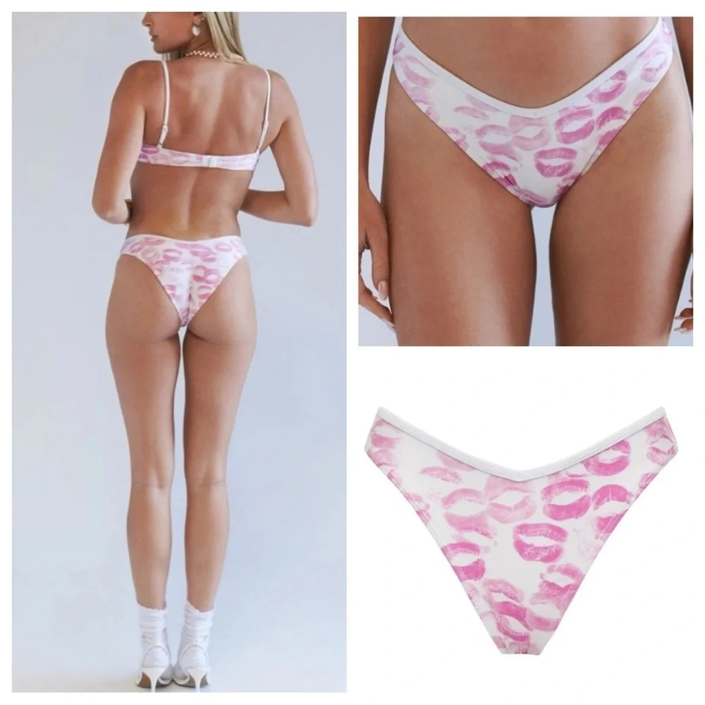 New! Frankies Bikinis X SYDNEY SWEENEY Enzo Cheeky Bikini Bottom 10723